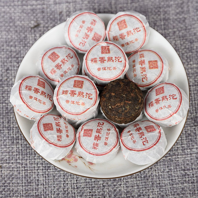 500g Ripe Pu'er Mini Tuocha Yunnan Glutinous Rice Aroma Compressed Leaf Tea