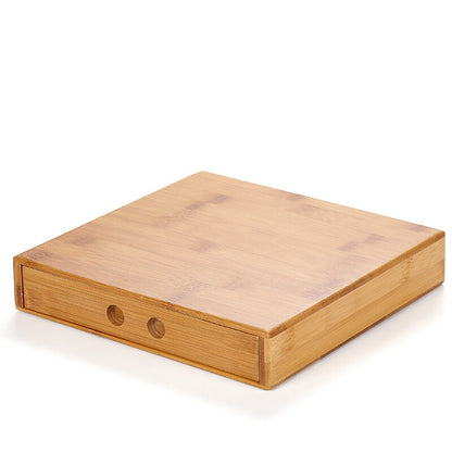 Pu'er Tea Storage Box Bamboo Tea Caddies With Drawer For Tea Tools Pu'er Box Set