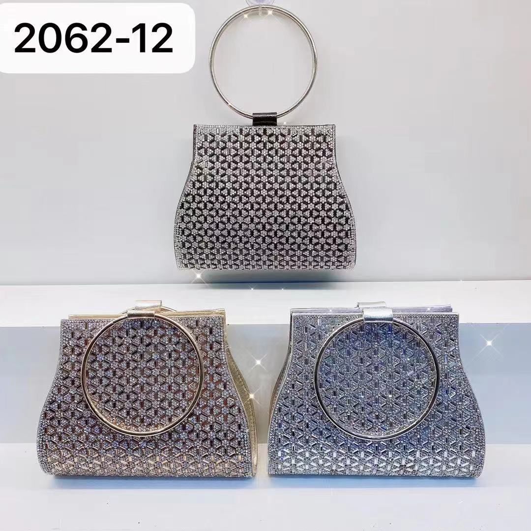 Evening Bag Diamond Rhinestone Clutch Silver Purse Handbags Clutches 9*9*13 CM