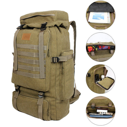 70L Military Tactical Backpack Rucksack Travel Bag for Camping Hiking Outdoor
