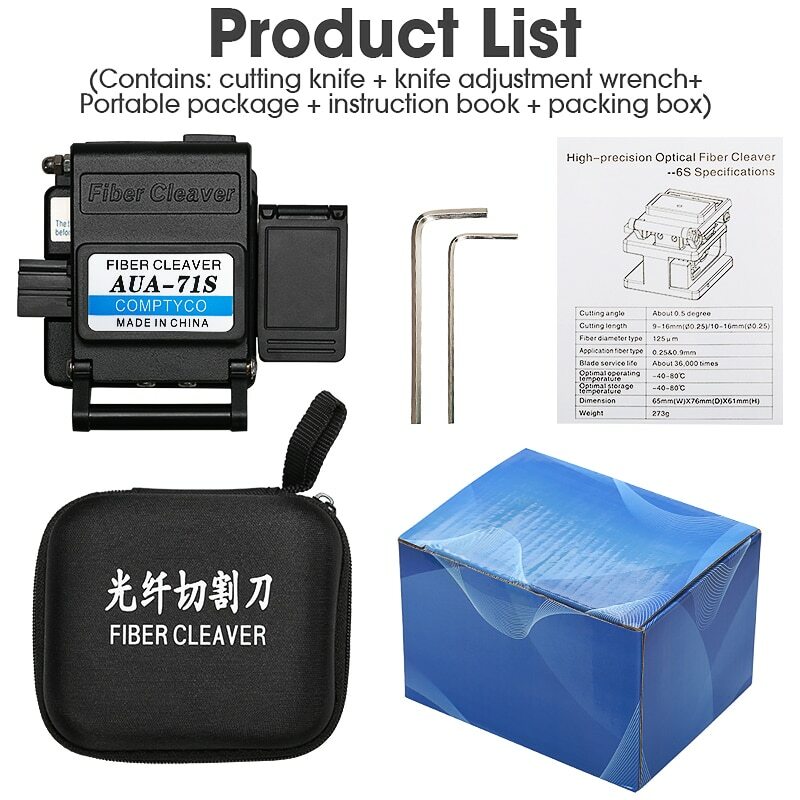 AUA-71S FTTH Cable Fiber Optic Cutting Knife Tool Cutter Three-in-one Clamp Slot