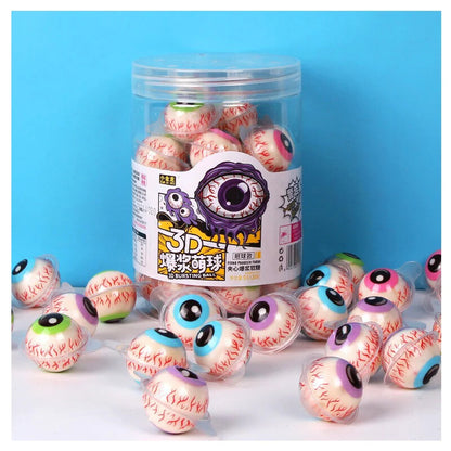 Spherical Gum Eyeball Gummy Candy 30pcs Fruit Flavored 3D Gummy Ball Candy