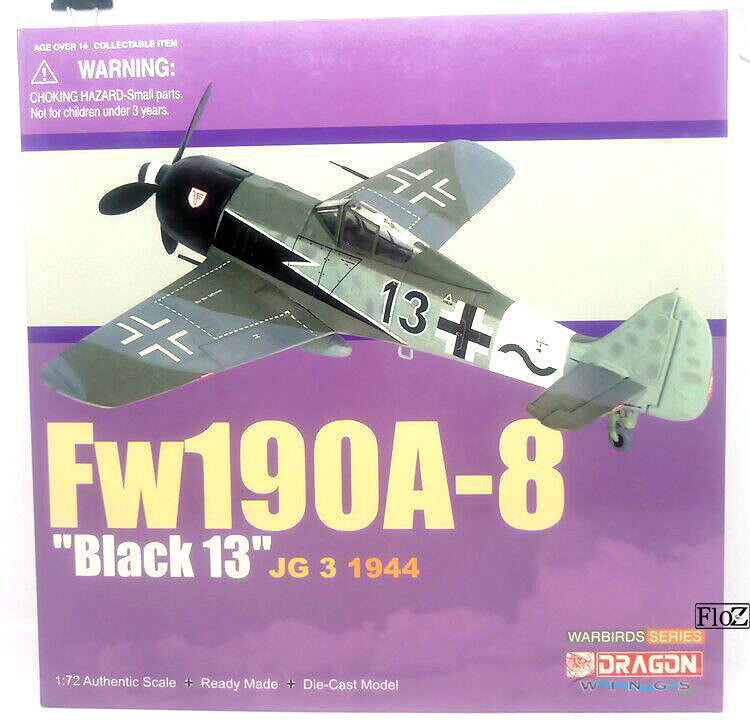 Dragon Fw190A-8 "Black 13" JG 3 1944 1/72 finished plane model aircraft