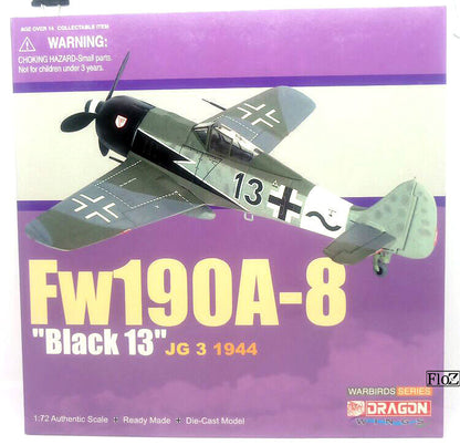 Dragon Fw190A-8 "Black 13" JG 3 1944 1/72 finished plane model aircraft