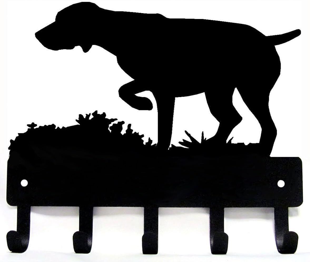 German Shorthaired Pointer Dog -6" Key Hooks & Keychain Holder Metal Wall Art