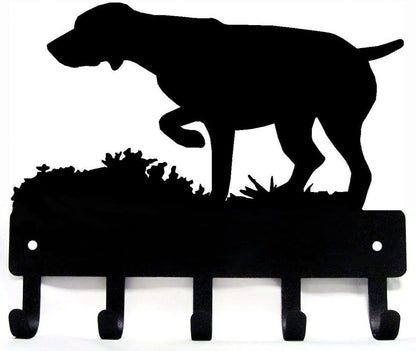 German Shorthaired Pointer Dog -6" Key Hooks & Keychain Holder Metal Wall Art