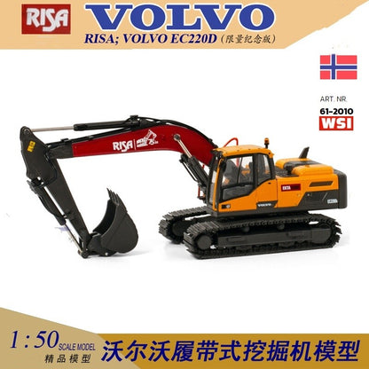 1:50 WSI RISA EC220D Crawler Excavator Construct Machine Equipment Diecast Model