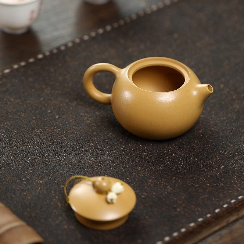 Handmade Tea Pot Xishi Pot Real Yixing Zisha Duan Clay Original Ore 120ml China