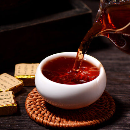 Yunnan Chenxiang Boiled Pu'er Tea Ripe Puerh Mini Tuo Tea Cha Puer Brick Tea-