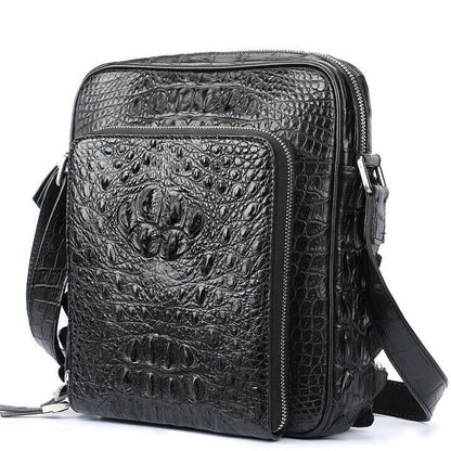 Handcrafted Nile Crocodile Skin Leather 10" Men's Luxury Shoulder/Messenger bag
