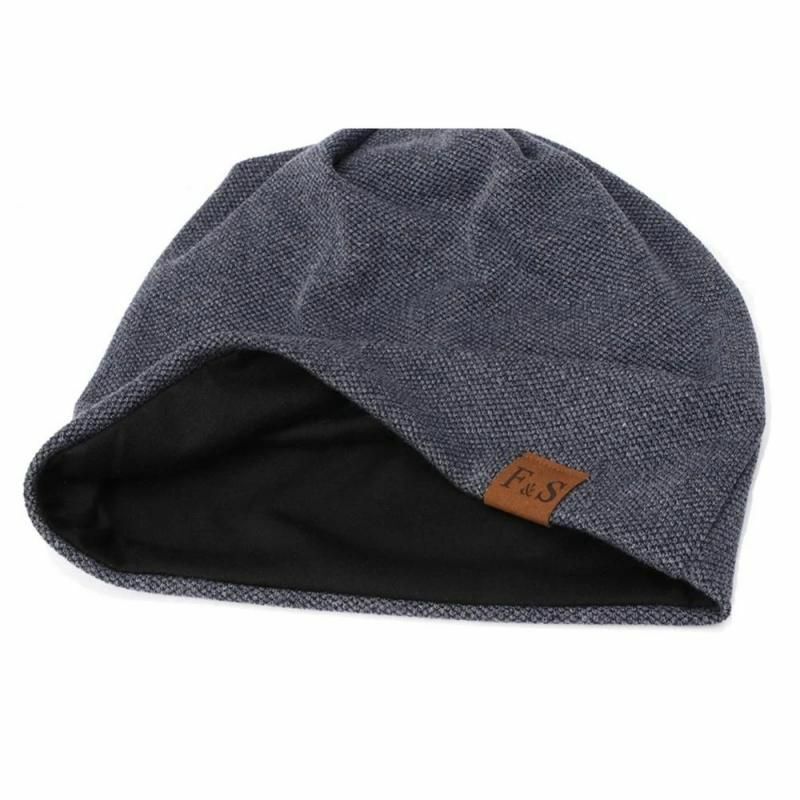 Hat Beanie Cap Outdoor Bonnet Skiing Keep Warm In Winter Solid Color Knitted Cap
