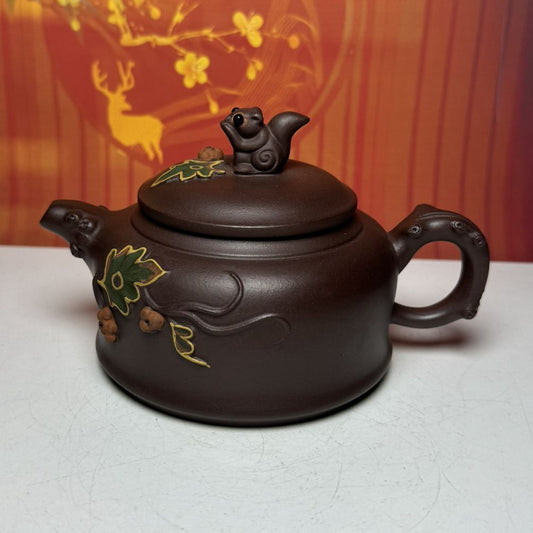Chinese Yixing Purple Clay Teapot Tea Set Pot Zisha Ceramic Cute Decor Figurine