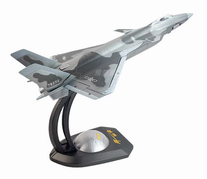 1:48 48CM J-20 2021 Stealth Fighter Jet Airplane Diecast Military Aircraft Model