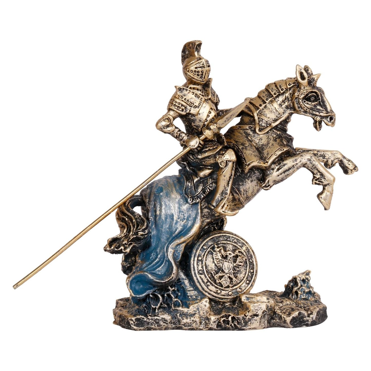 Alexander The Great on Horseback Greek Roman Warrior Polyresin Sculpture Statue