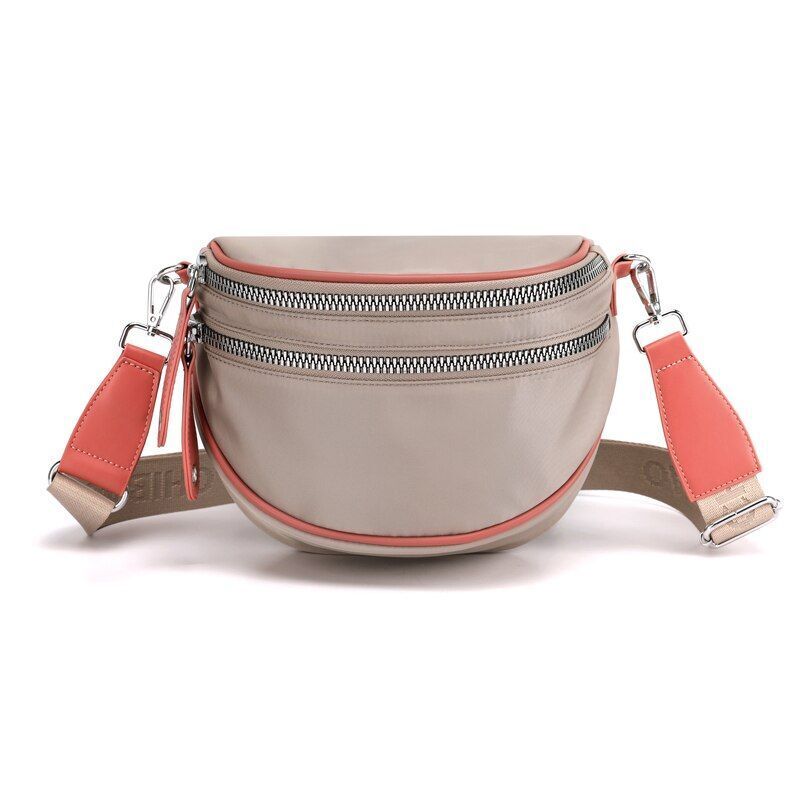 Shoulder Bag Nylon Wide Strap Crossbody Bag Waterproof Soft Small Purse Handbags