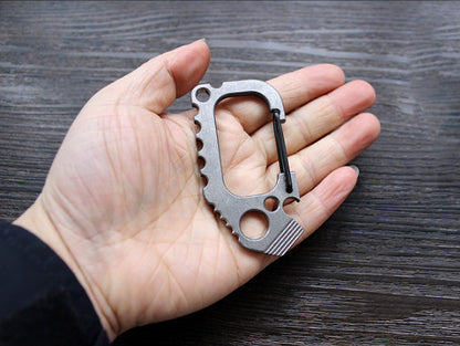 EDC TC4 Titanium Backpack Hanging Buckle Key Chain Hook Keychain Bottle Opener