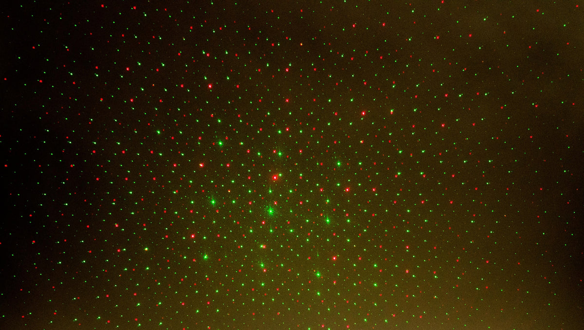 Red and/or Green Laser Light Star Display Projector with Flash Mode