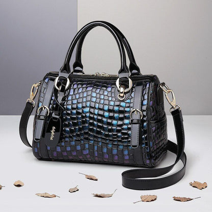 Leather Women's Bag Middle-aged Mother's Handbag Shoulder Messenger Bag