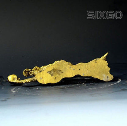 Chinese Luck Feng Shui Dragon Brass Hand-carved Statue figure table decoration