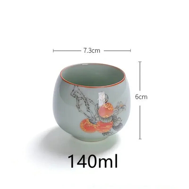 1pc Tea Accessories Kiln Restoring Ancient Ways Celadon Teacup Porcelain Chinese