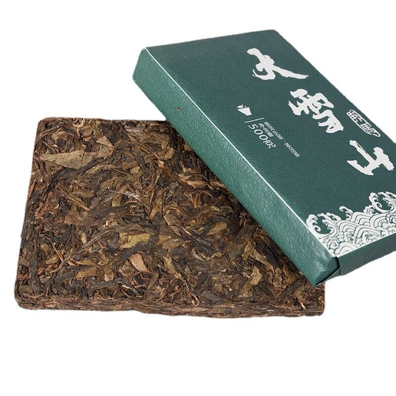 500g Yunnan Bangma Big Snow Mountain Raw Tea Brick Golden Leaf First Spring Tea