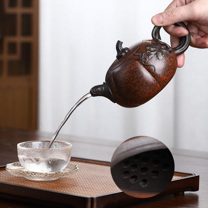 Full Handmade Tea Pot With Certificate Paper Real Yixing Zisha Purple Clay Pot
