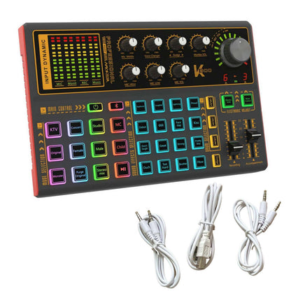 K300 Sound Card Professional Audio Mixer For Live Steaming For Music Recording