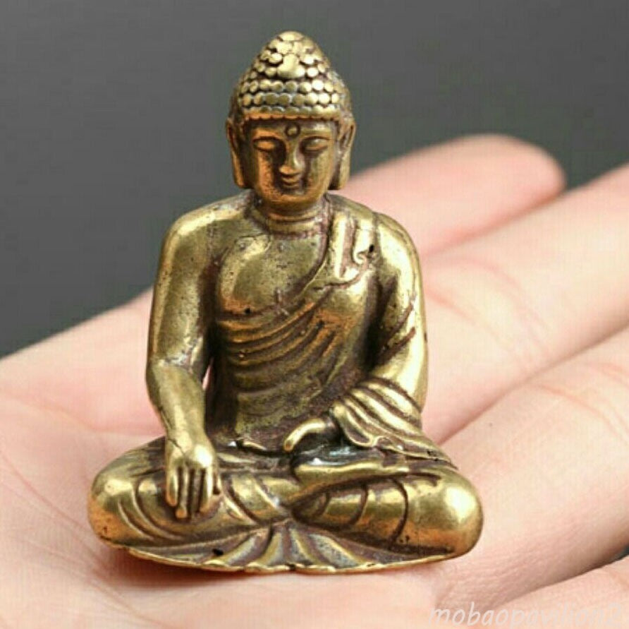 Buddhism 4cm Tibet Copper Sculpture Shakyamuni Amitabha Buddha Statue Crafts