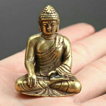 Buddhism 4cm Tibet Copper Sculpture Shakyamuni Amitabha Buddha Statue Crafts