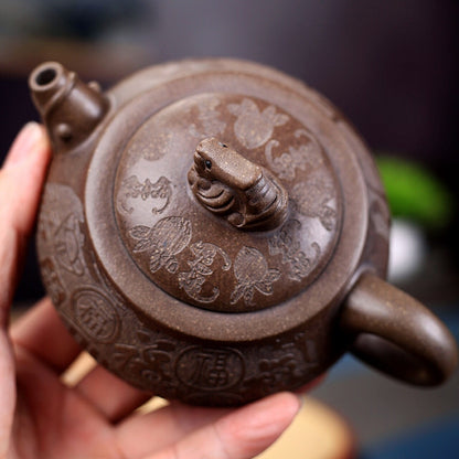 Chinese Tea Pot Handmade Master Pot Marked 7 Infuser Holes Original Ore Clay New