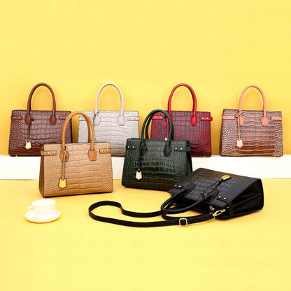Alligator-patterned handbags, backpacks, handbags, backpacks