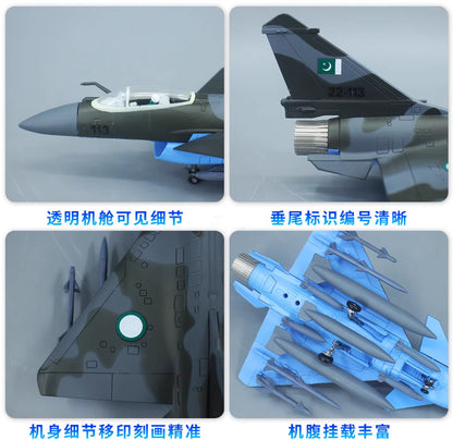 1:72 PAKISTAN AIR FORCE J-10CE Fighter Airplane Diecast Military Aircraft Model