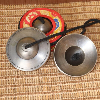 3.2" Tingsha Bell with Maroon Case, Cleansing, Sound Healing, Meditation Bell