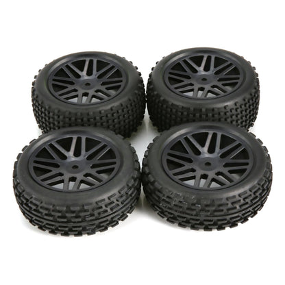 4Pcs Rubber Wheel Tires Wheel Hub For Wltoys 1/10 1/12 1/14 104001 124019 RC Car