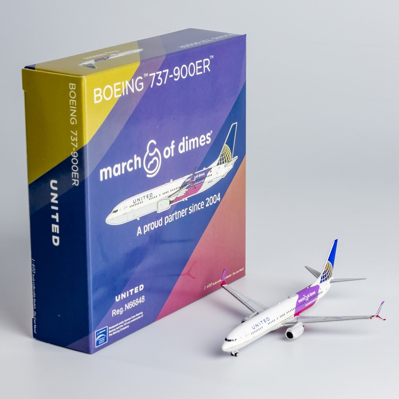 1:400 NG Model UNITED BOEING 737-900ER Passenger Airplane Diecast Aircraft Model
