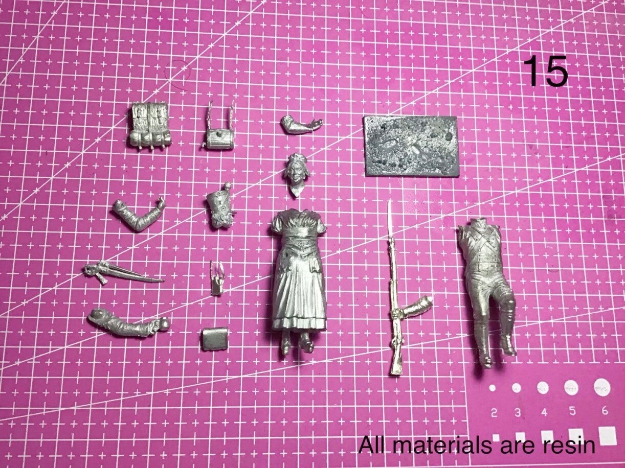 1/32 resin figure model Ancient European officers & women unassembled unpainted