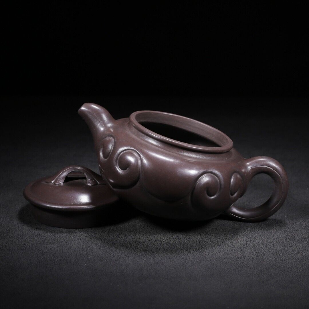 Chinese Yixing Zisha Clay Handmade Exquisite Teapot（仿古如意 底款：武陵艺人）