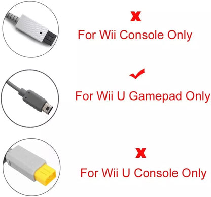 AC Power Supply Charging Adapter Cable Charger For Nintendo Wii U GamePad Lot
