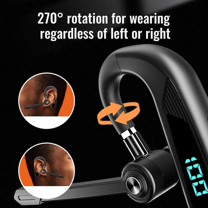 Bluetooth 5.2 Earpiece Wireless Headset Driving Trucker Earbuds Noise Cancelling