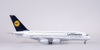 46CM 1:160 Lufthansa AIRBUS A380 Passenger Airplane Landing Gear Resin Model