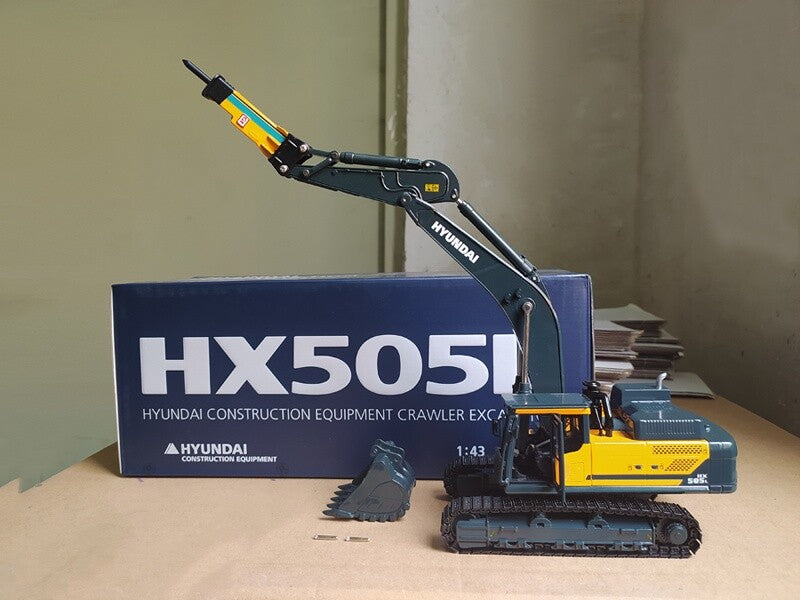 1:43 28CM HX505L Crawler Excavator Contruction Equipment Machine Diecast Model C