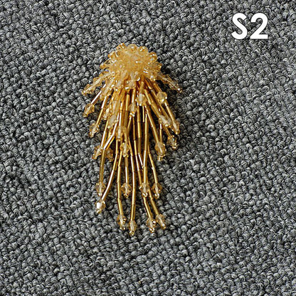 Tassel Nail Bead Cloth Paste Bag Earrings Jewelry Accessories Patch DIY Material