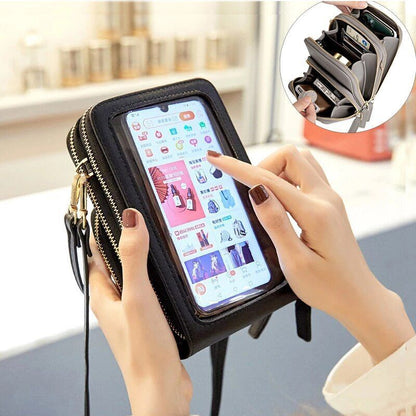 Women Leather Shoulder Bags Large Capacity Crossbody Bags Handbag Phone Purse
