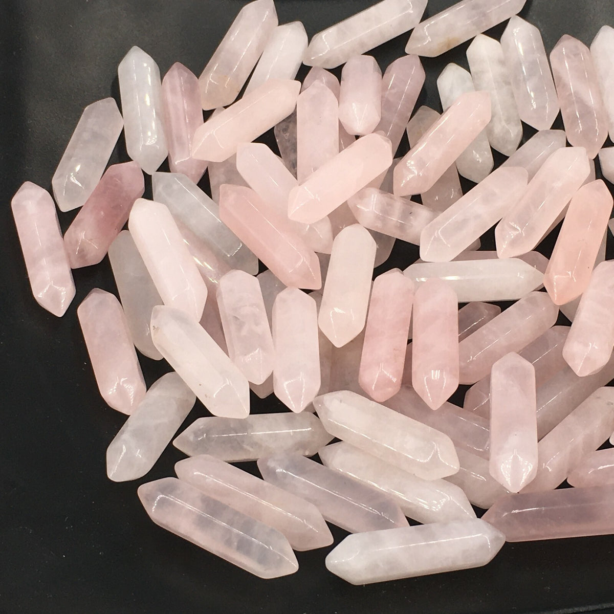 10pcs Natural Rose Quartz Obelisk pendant Crystal Wand Double Point Healing