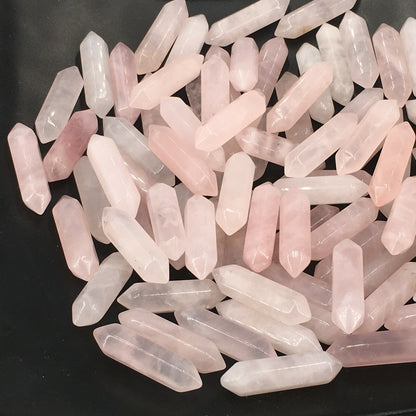 10pcs Natural Rose Quartz Obelisk pendant Crystal Wand Double Point Healing