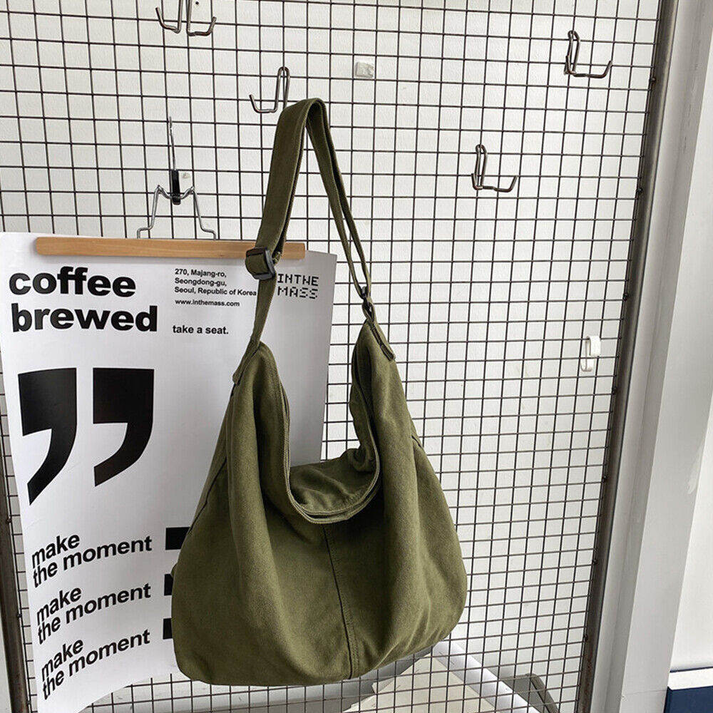 Women Shoulder Bag Shopper Canvas Tote Bag Large Capacity Crossbody Bags