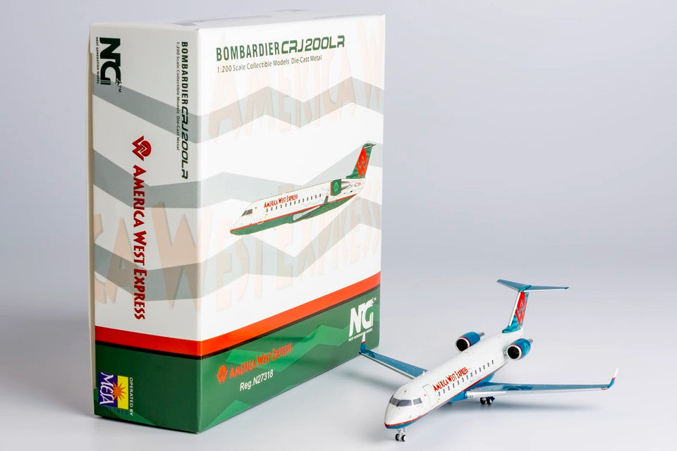 1:200 NG Model America West Bombardier CRJ200LR Airplane Diecast Aircraft Model