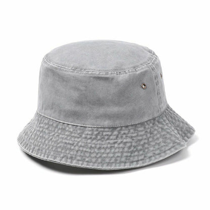 Women's Bucket Hats Retro Washed Cotton Foldable Fisherman Men Outdoor Sunscreen