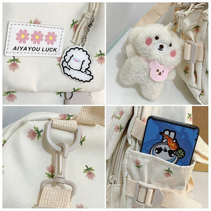 Small Backpack Schoolbag Fashion Nylon Traveling Schoolbag Mini Bags Pink Blue