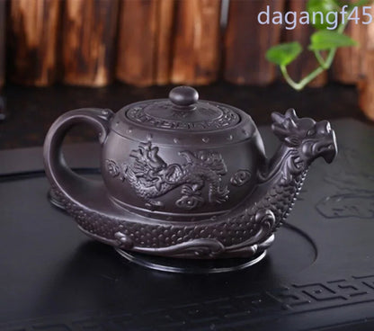 Chinese Yixing Purple Clay Teapot Raditional Dragon Tea Pot Big Capacity Teapot